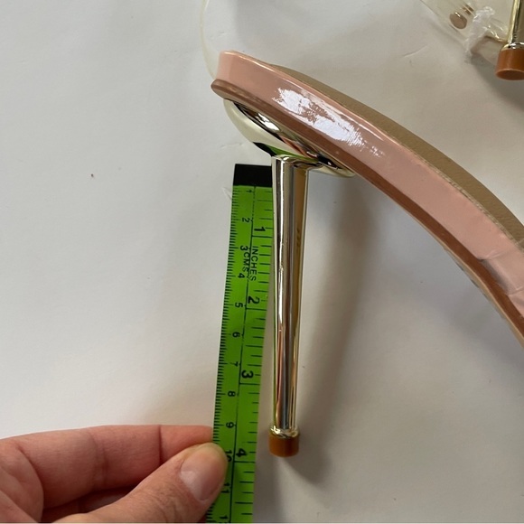 Clear Strap Pointed Open Toe High Heels - Picture 9 of 11